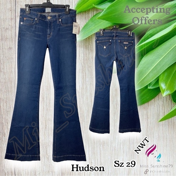 HUDSON NEW with Tag - Sz 29 - FERRIS Flare Jeans - Cotton Polyester Lycra mix - Picture 1 of 6
